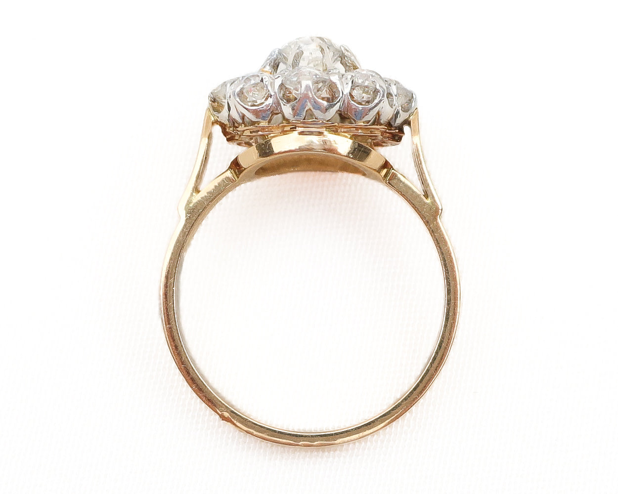 French Edwardian Diamond Halo Ring