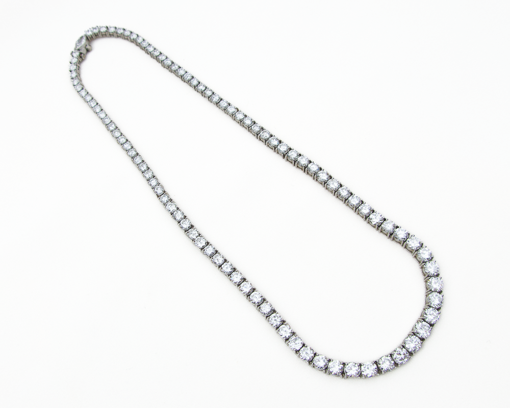 Midcentury Diamond Riviere Necklace