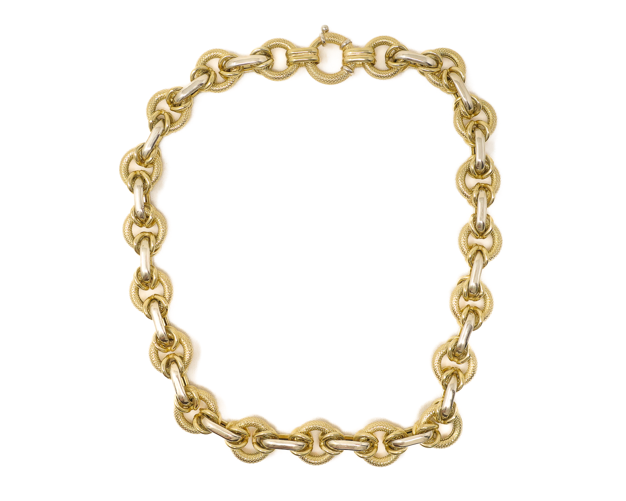 1980s Two-Tone Gold Necklace