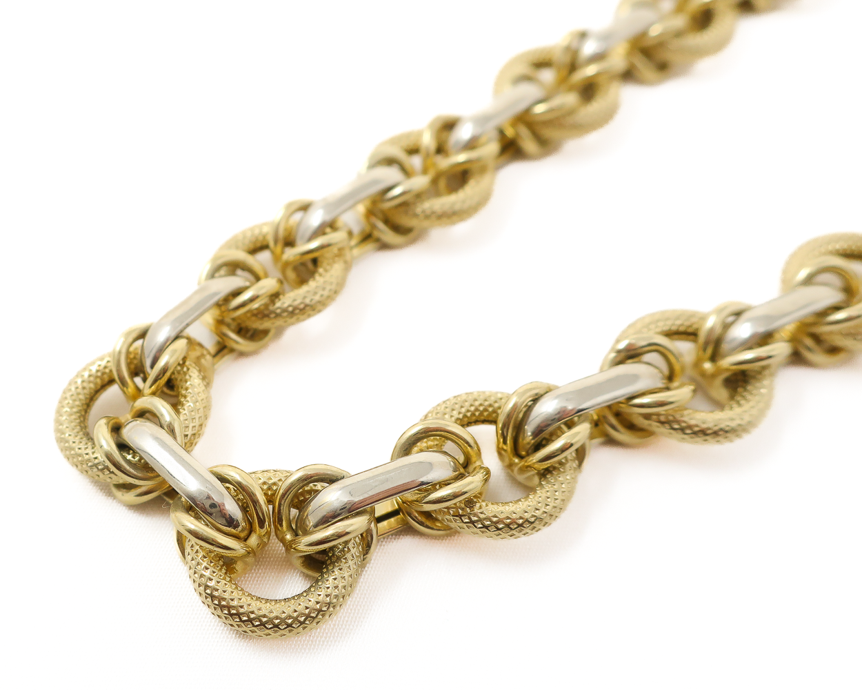 1980s Two-Tone Gold Necklace