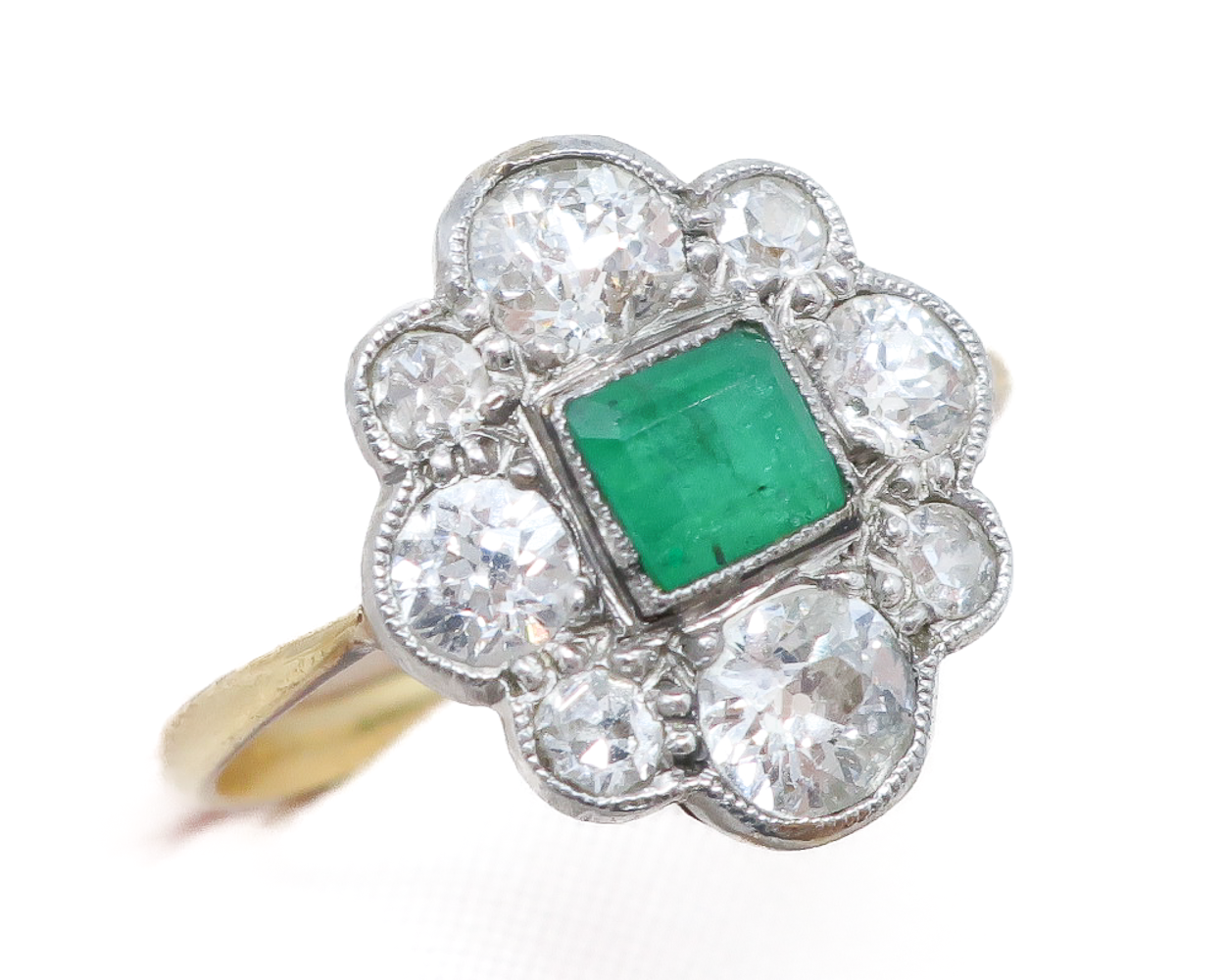 1910s Emerald and Diamond Ring