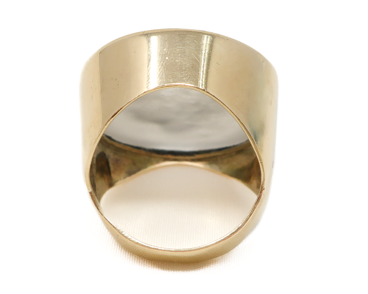 Late-Midcentury Glass Intaglio Ring