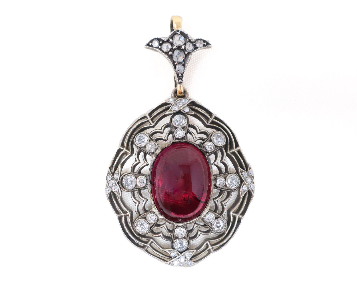 Victorian Garnet & Diamond Pendant