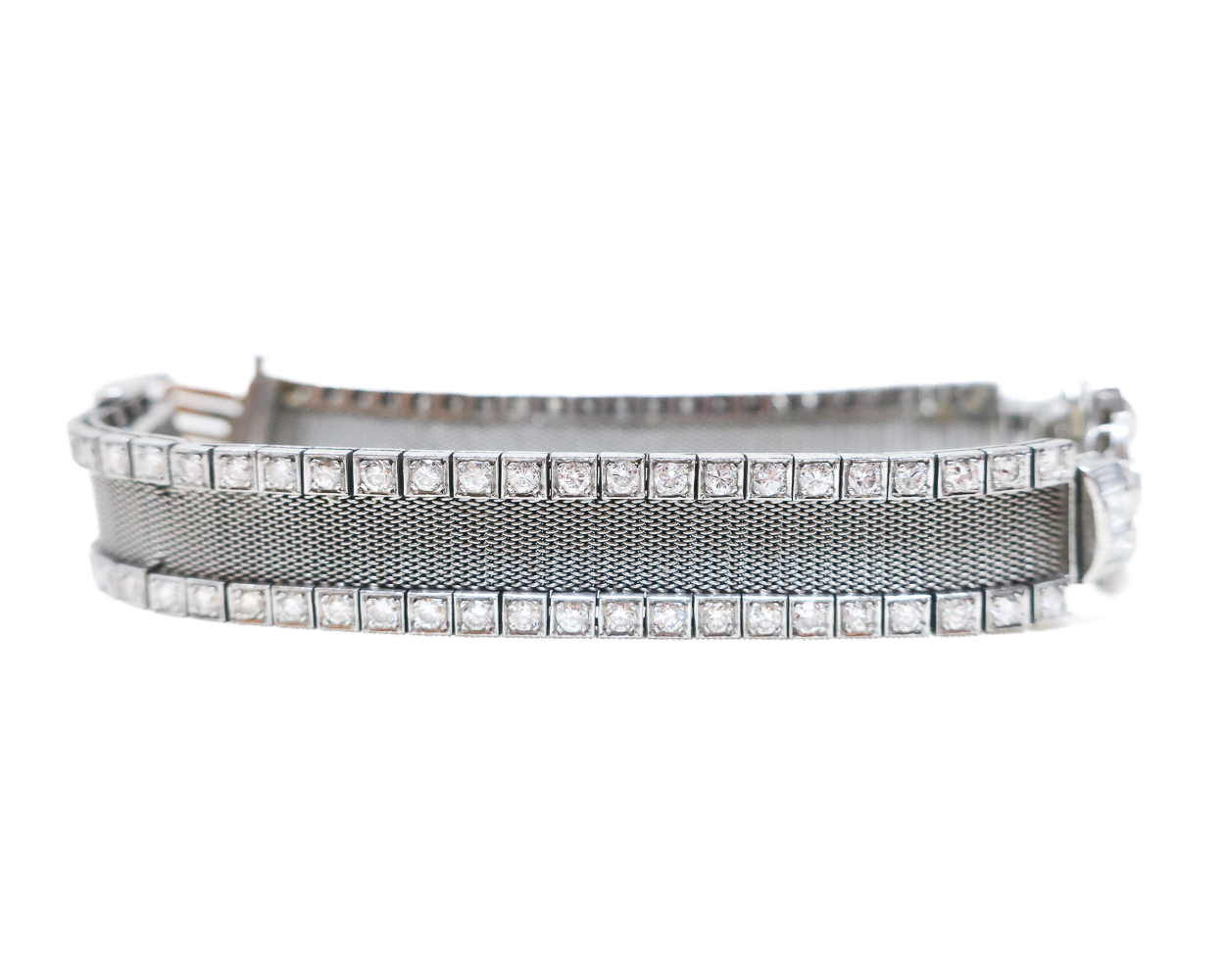 Art Deco Mesh Diamond Bracelet