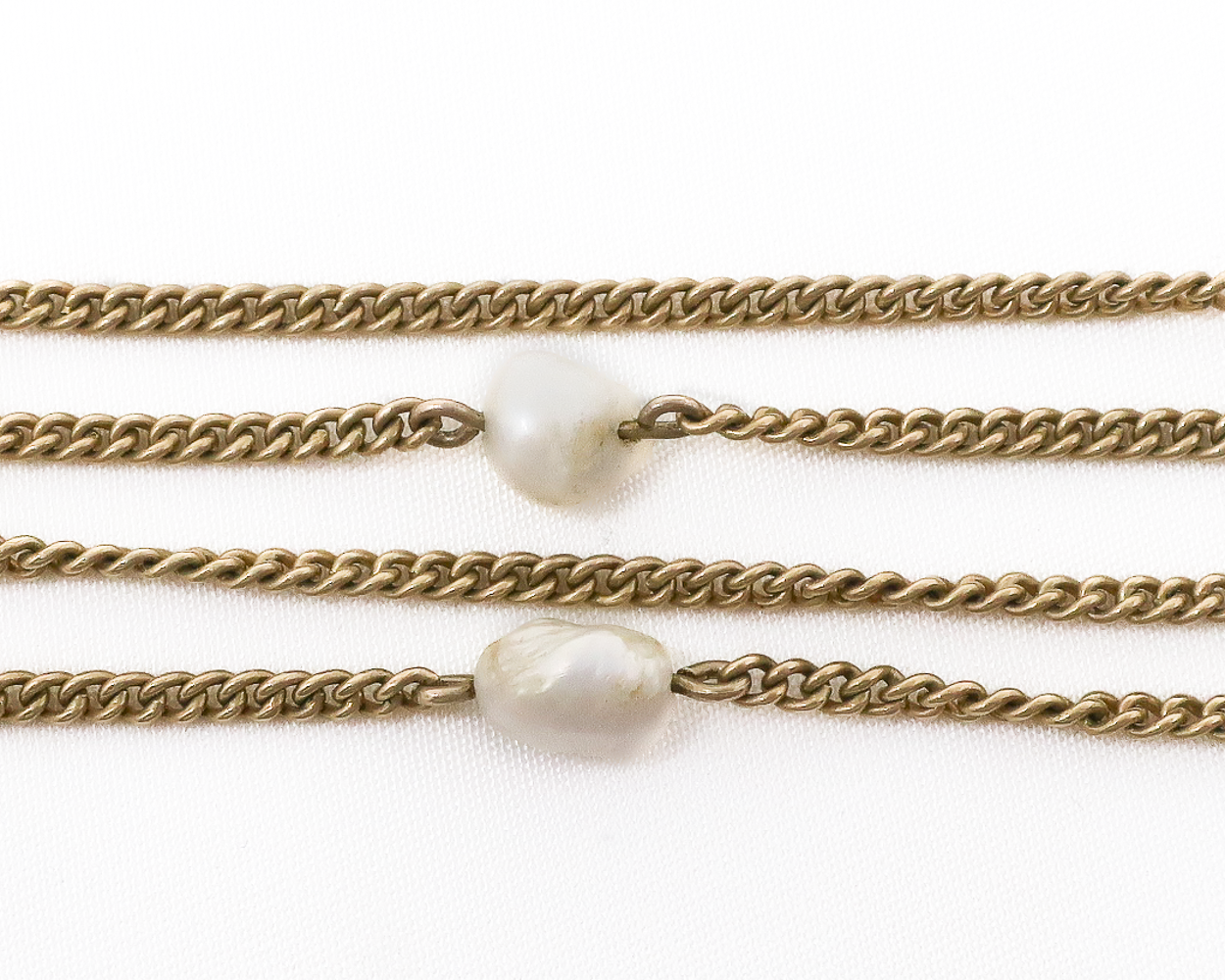 Victorian Gold Chain with Pearls