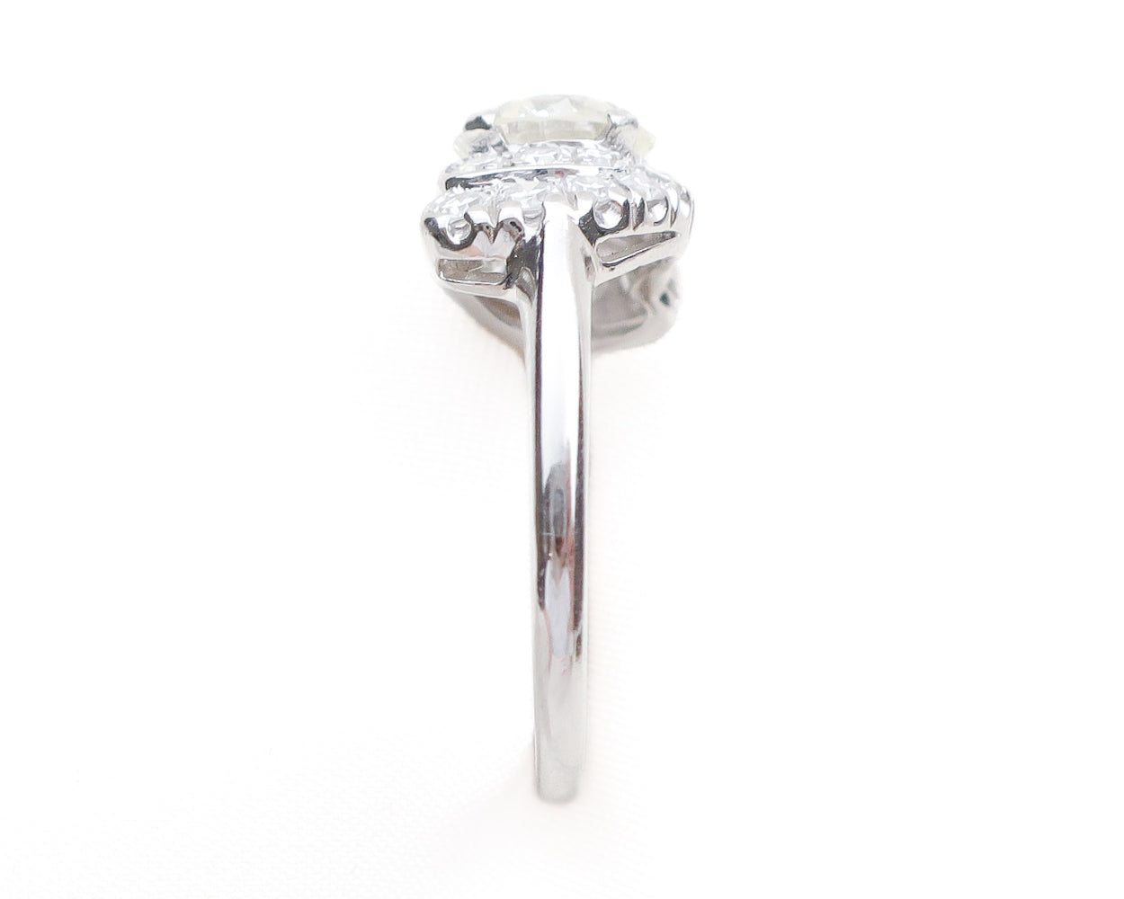 Art Deco Diamond Swirl Ring