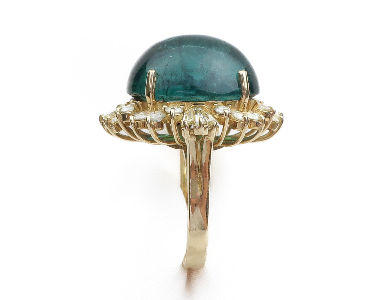 1980s Green Tourmaline Cocktail Ring