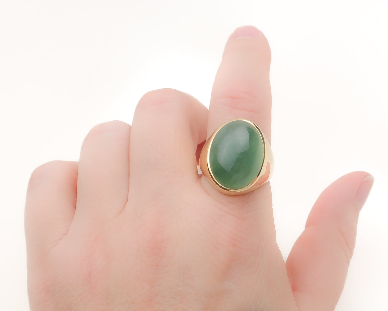 1970s Men's Jade Ring