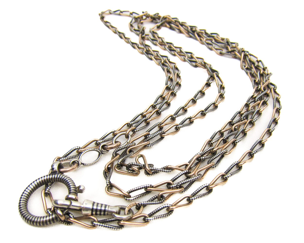 Long Victorian Niello Chain