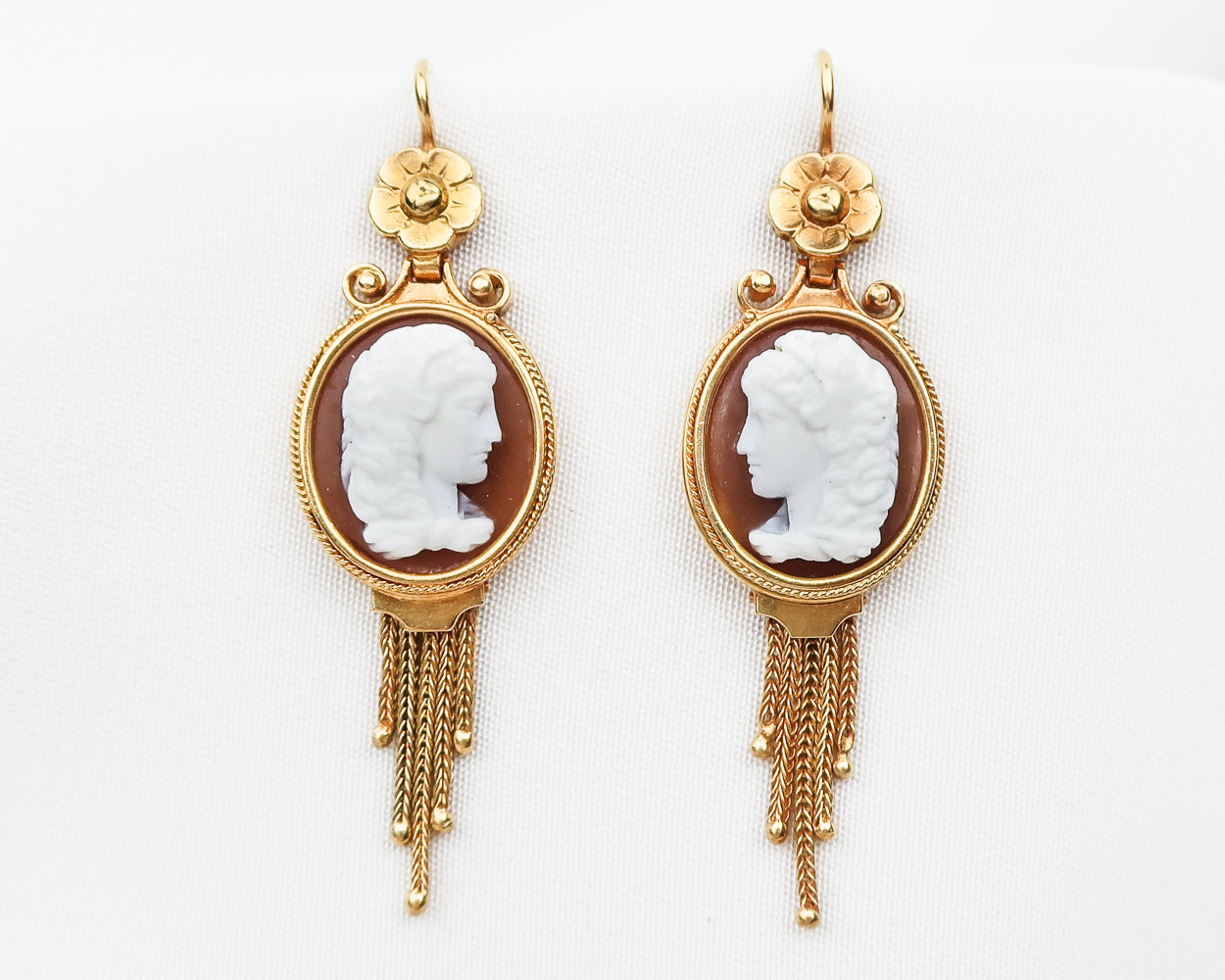 Victorian Omphale Cameo Earrings