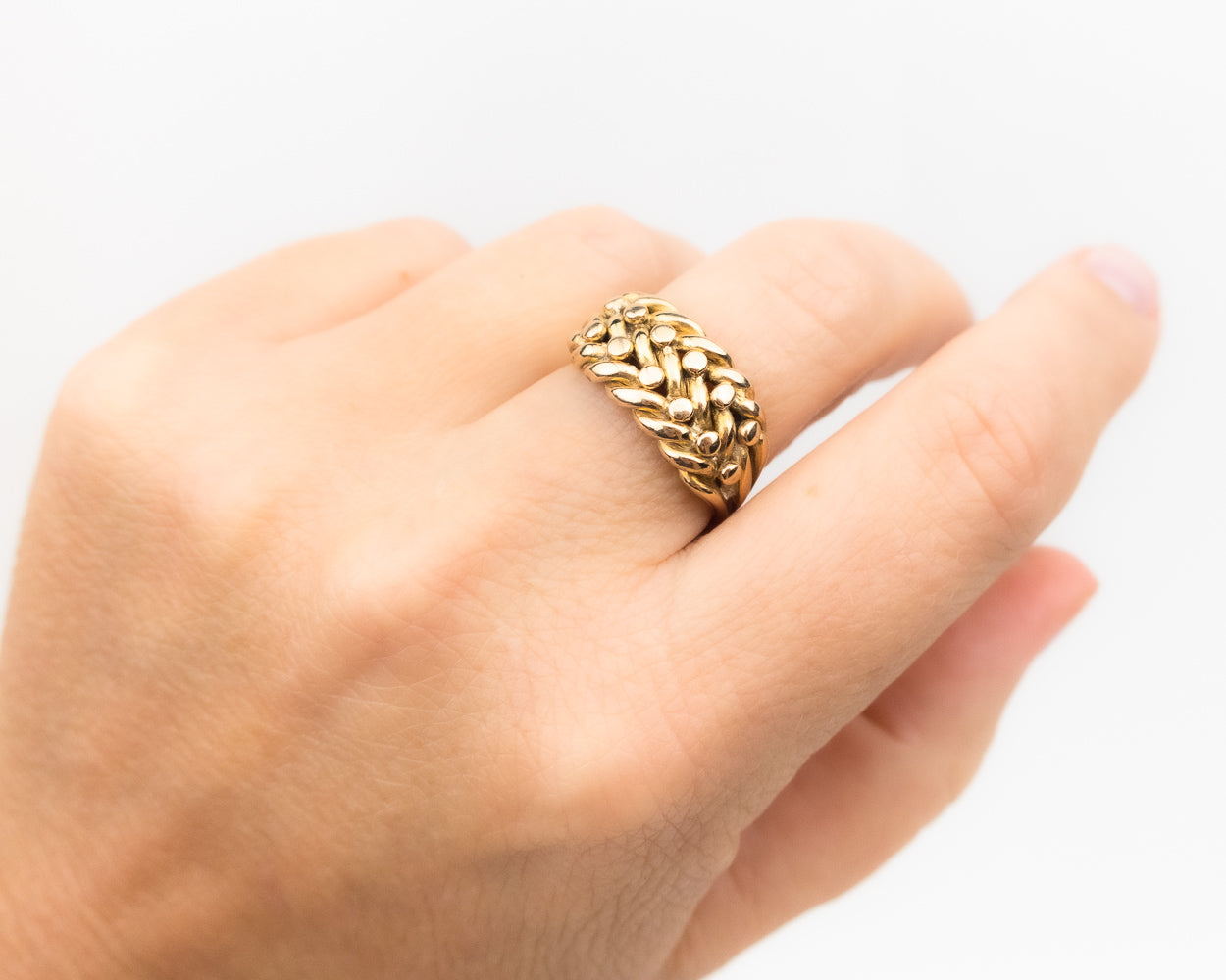 Victorian 18KT Braided Keeper Ring