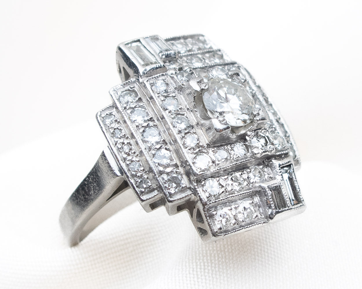 Art Deco Diamond Dinner Ring