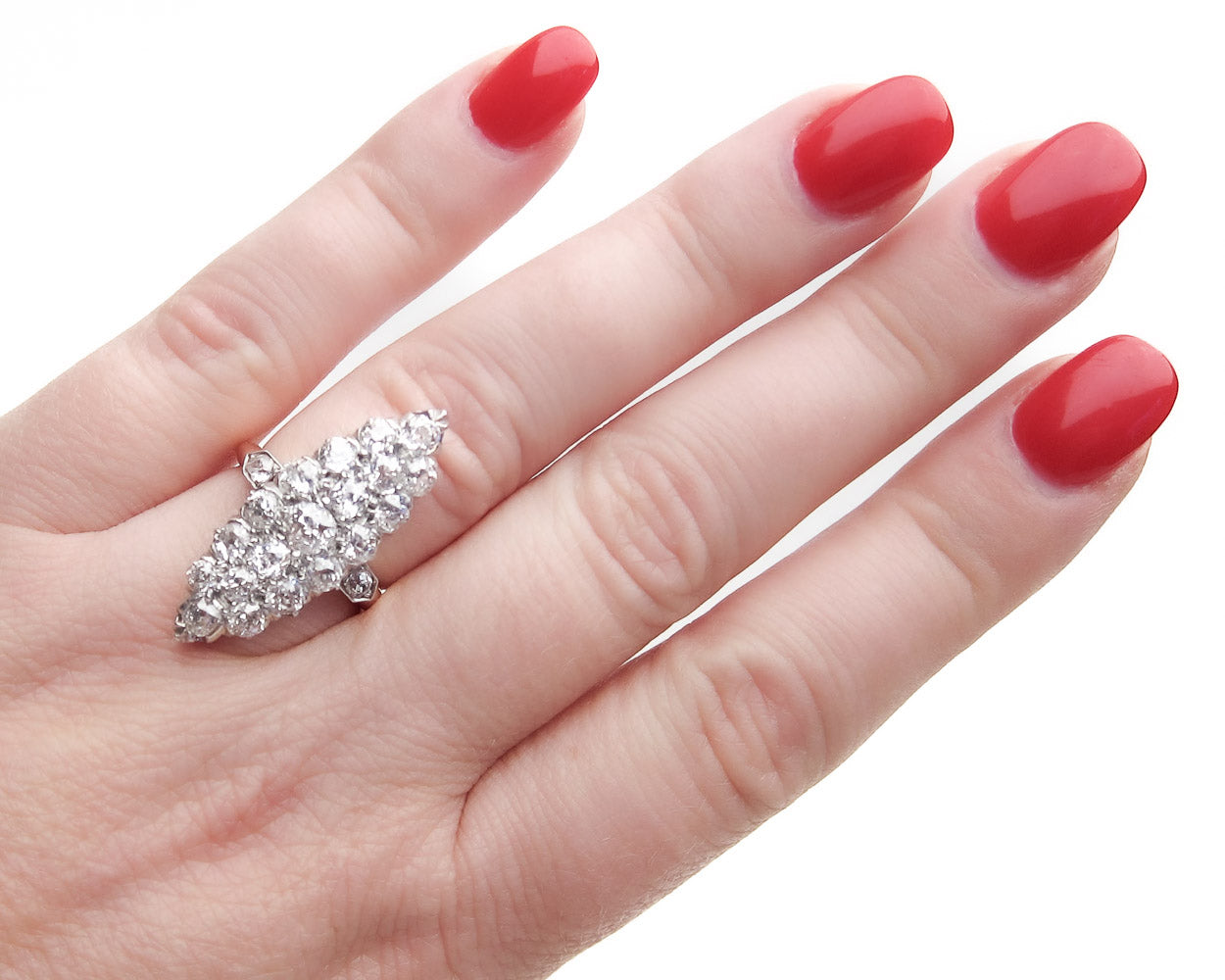 Victorian Brilliant Navette Diamond Ring