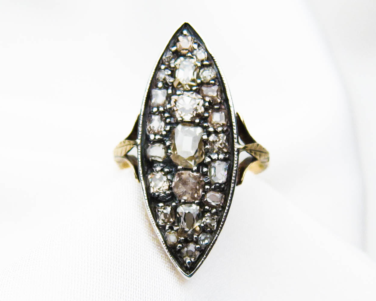 Victorian Navette Diamond Ring