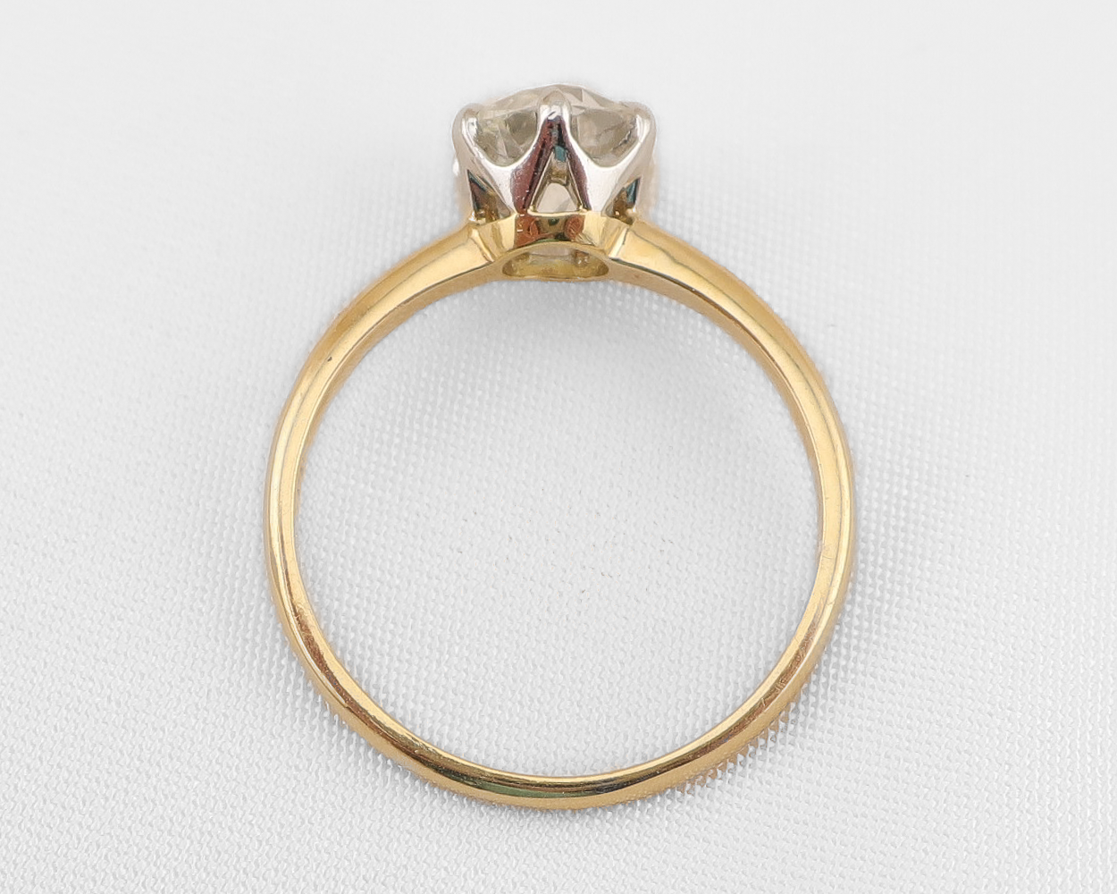 Art Deco 1.52-Carat Gold Diamond Solitaire