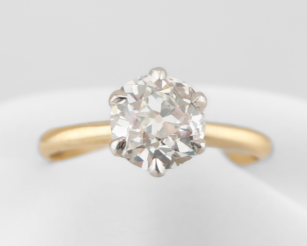 Art Deco 1.52-Carat Gold Diamond Solitaire