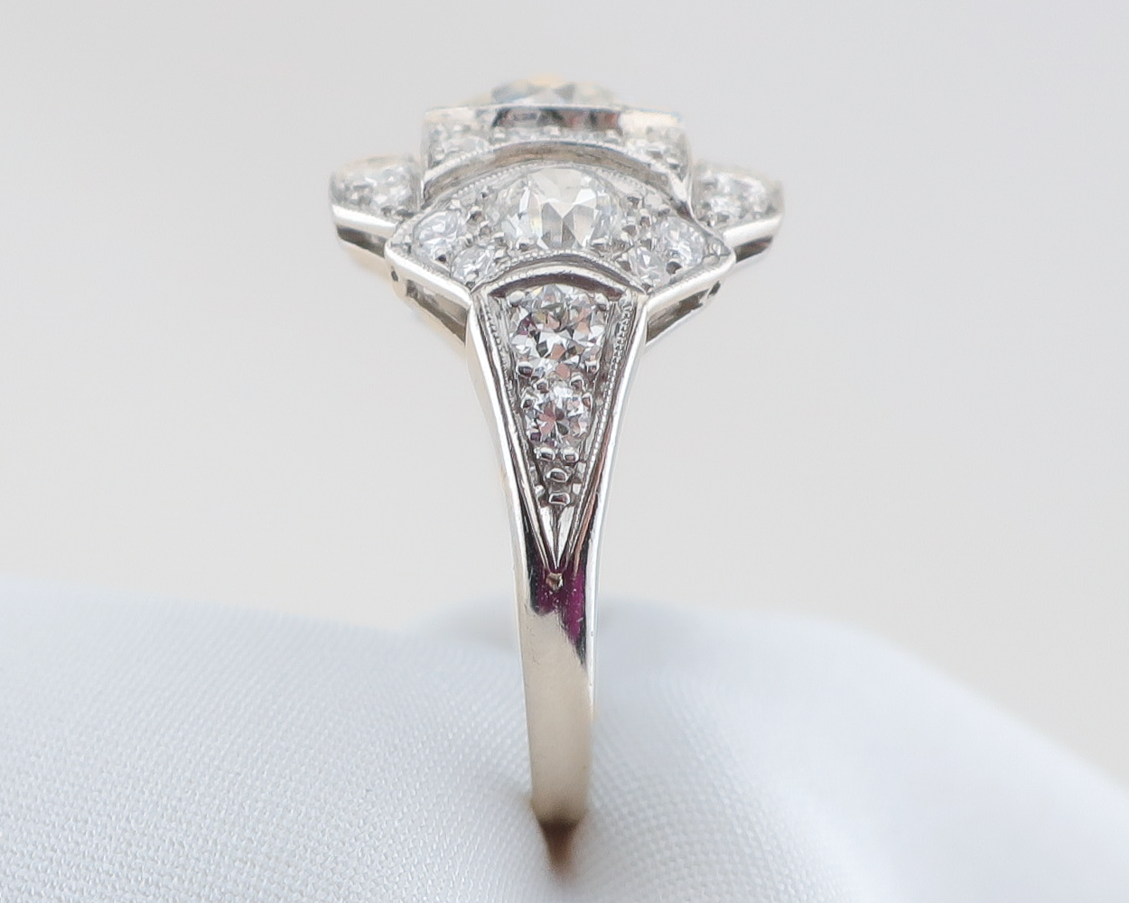 Art Deco Fancy Diamond Cocktail Ring