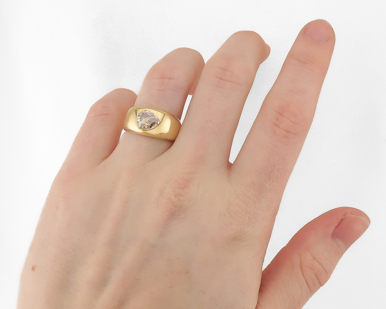 1980s Rose-Cut Pear Diamond Band