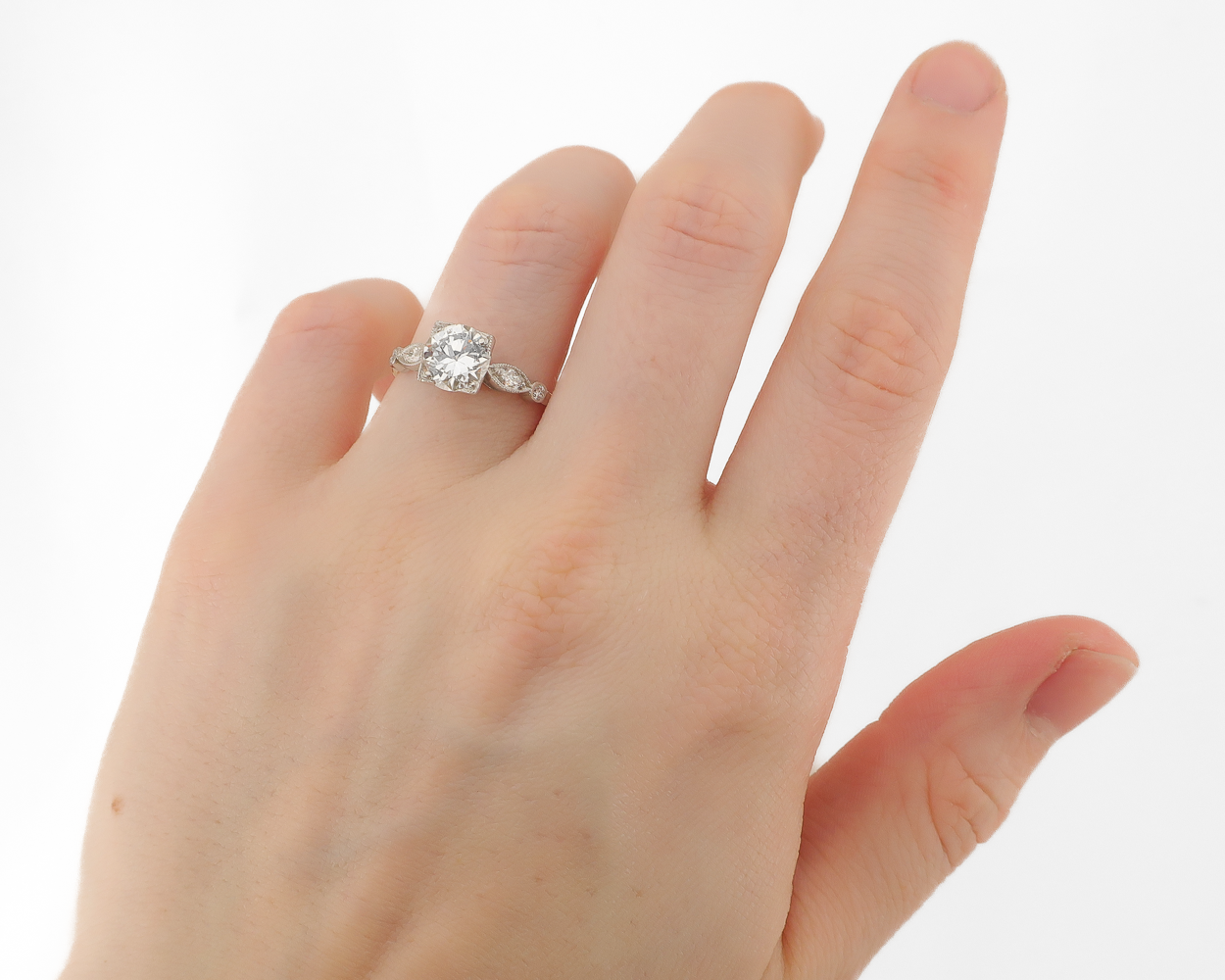 Retro-Era Gold & Platinum Diamond Ring