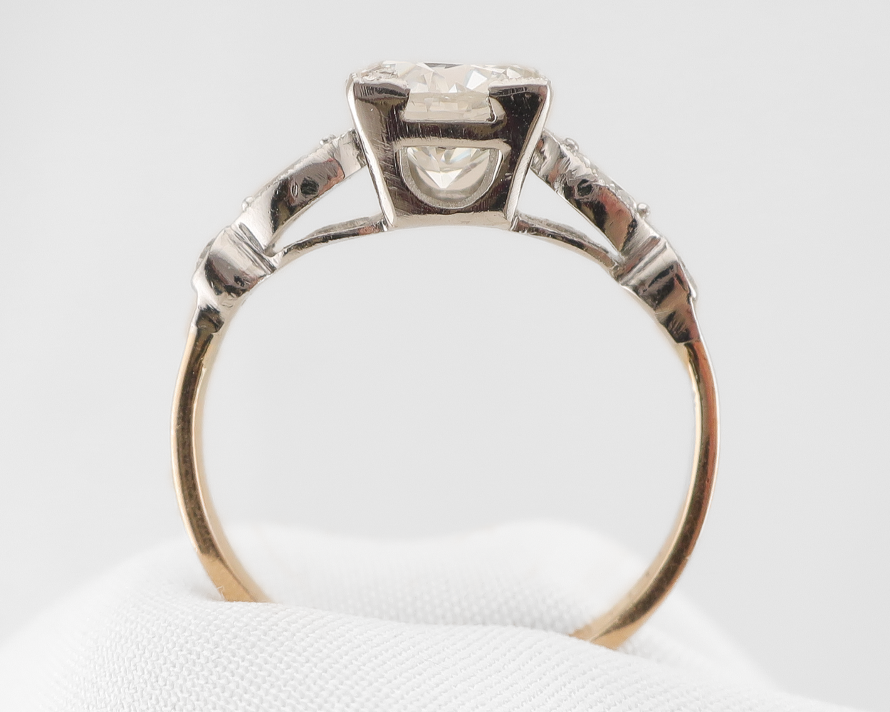 Retro-Era Gold & Platinum Diamond Ring