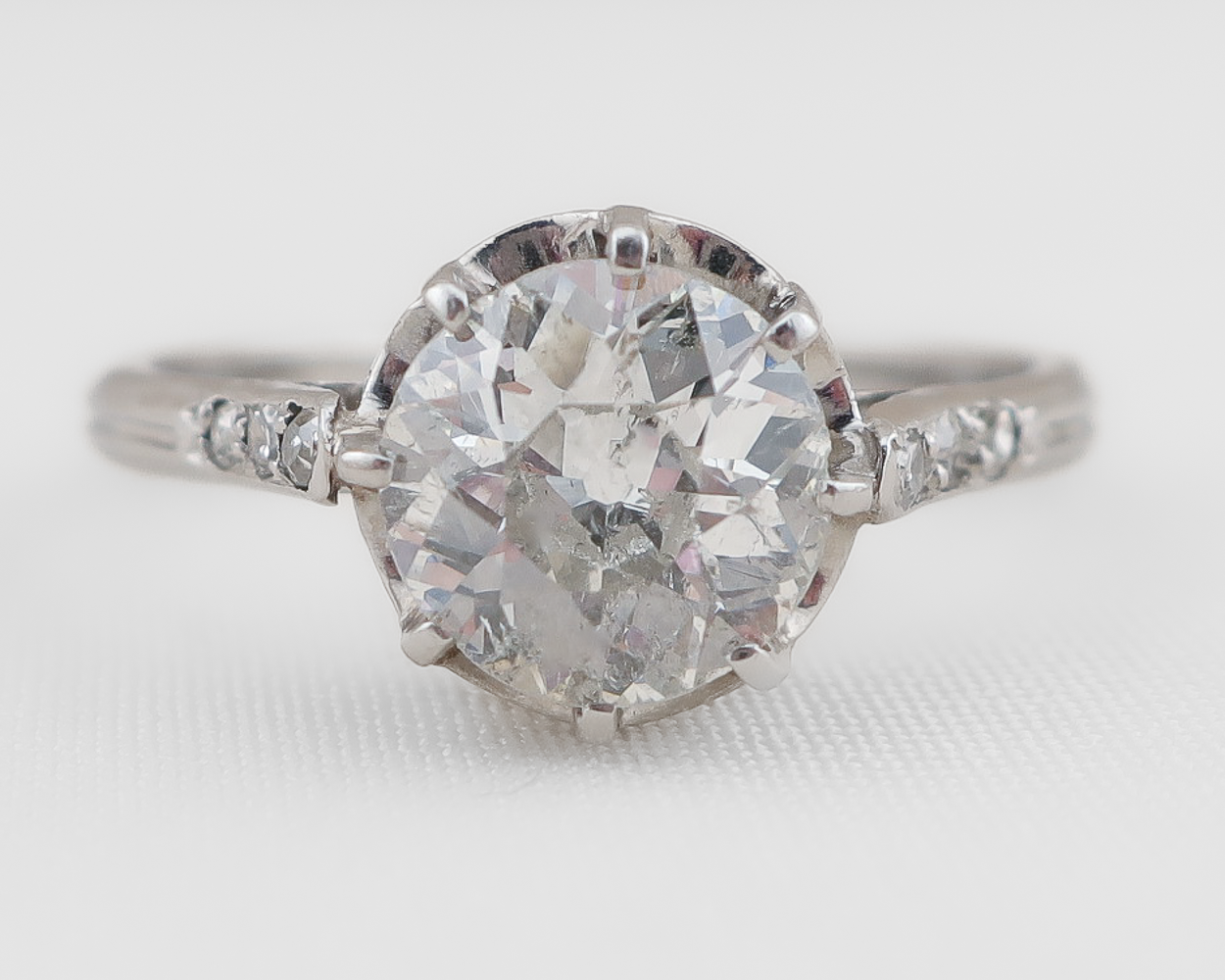 Art Deco 1.34-Carat Diamond Solitaire