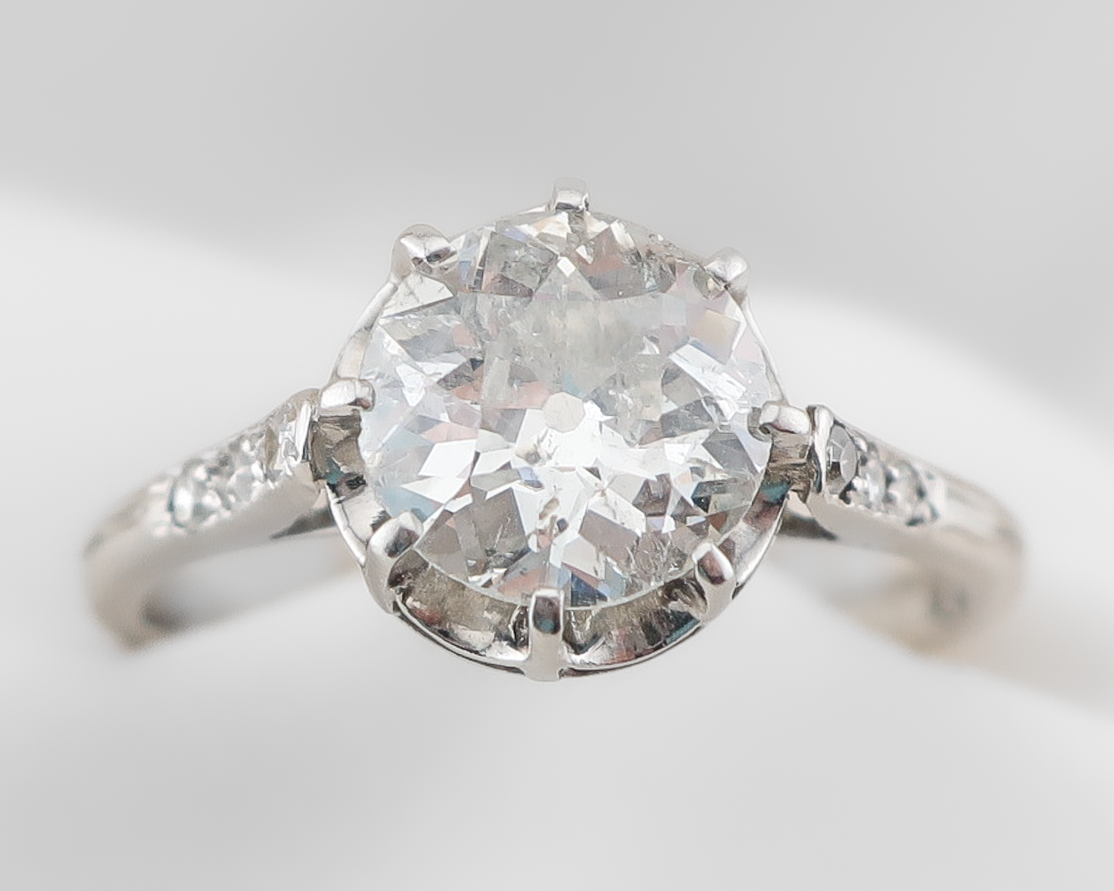 Art Deco 1.34-Carat Diamond Solitaire