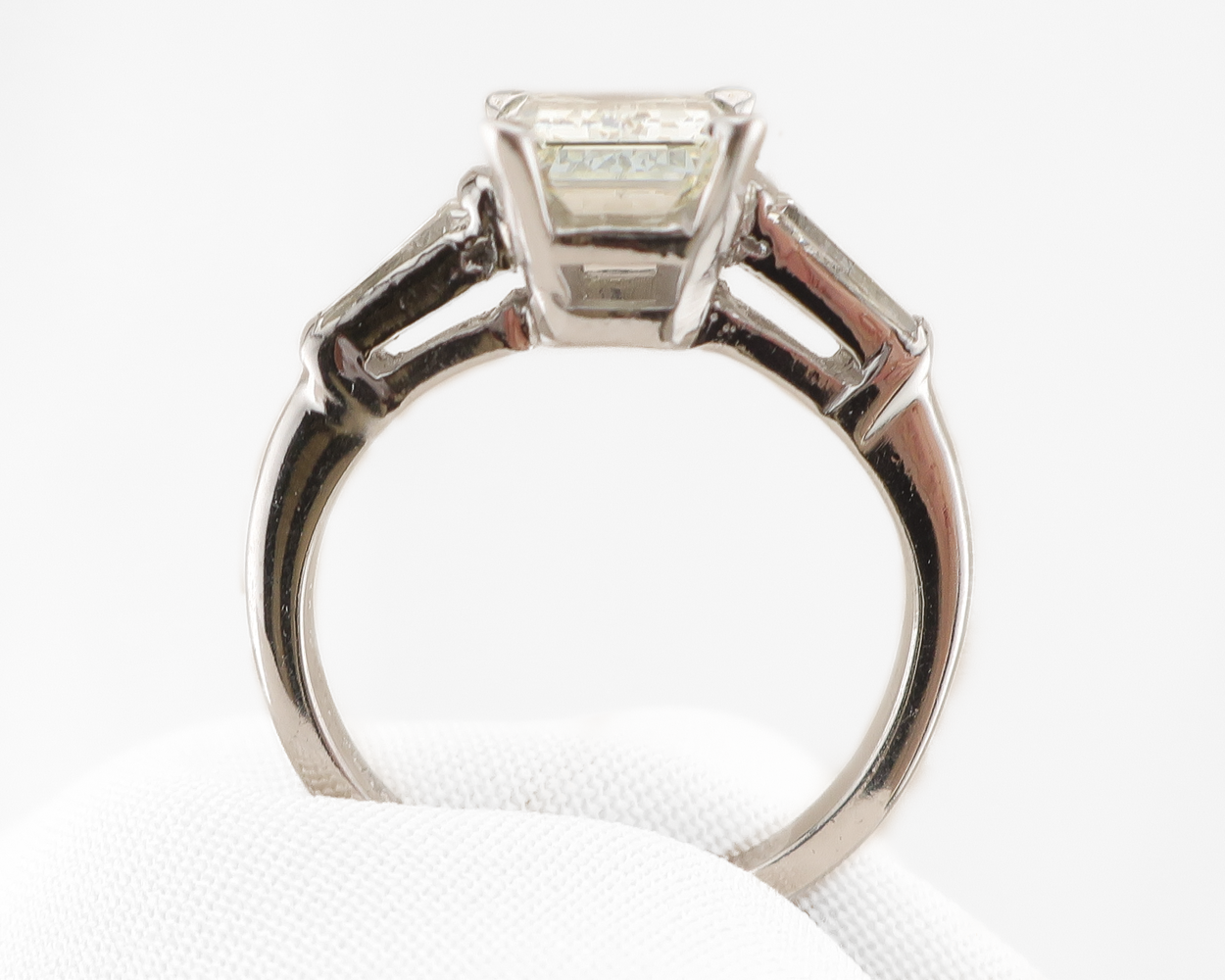 Midcentury 1.95-Carat Emerald-Cut Diamond Ring
