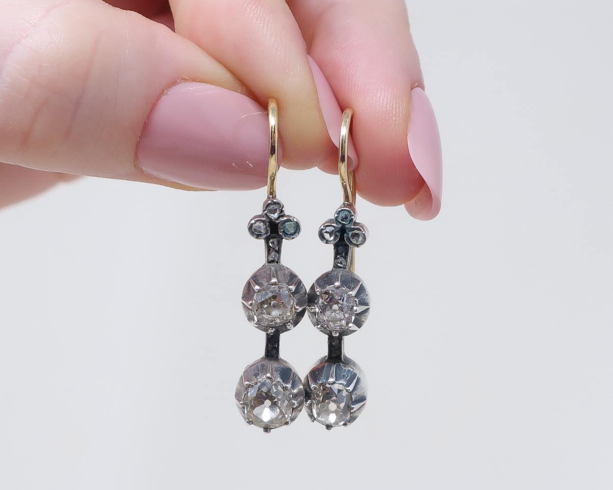 Victorian Diamond Drop Earrings