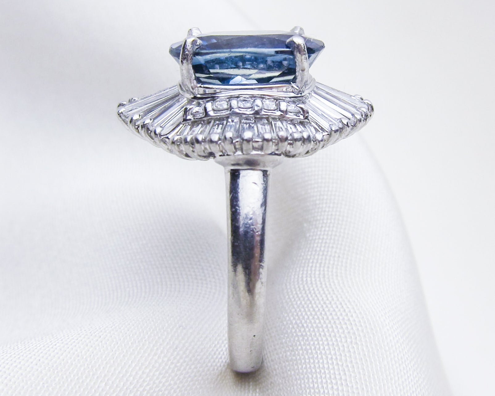 Midcentury 5.85-Carat Sapphire Ballerina Skirt Ring