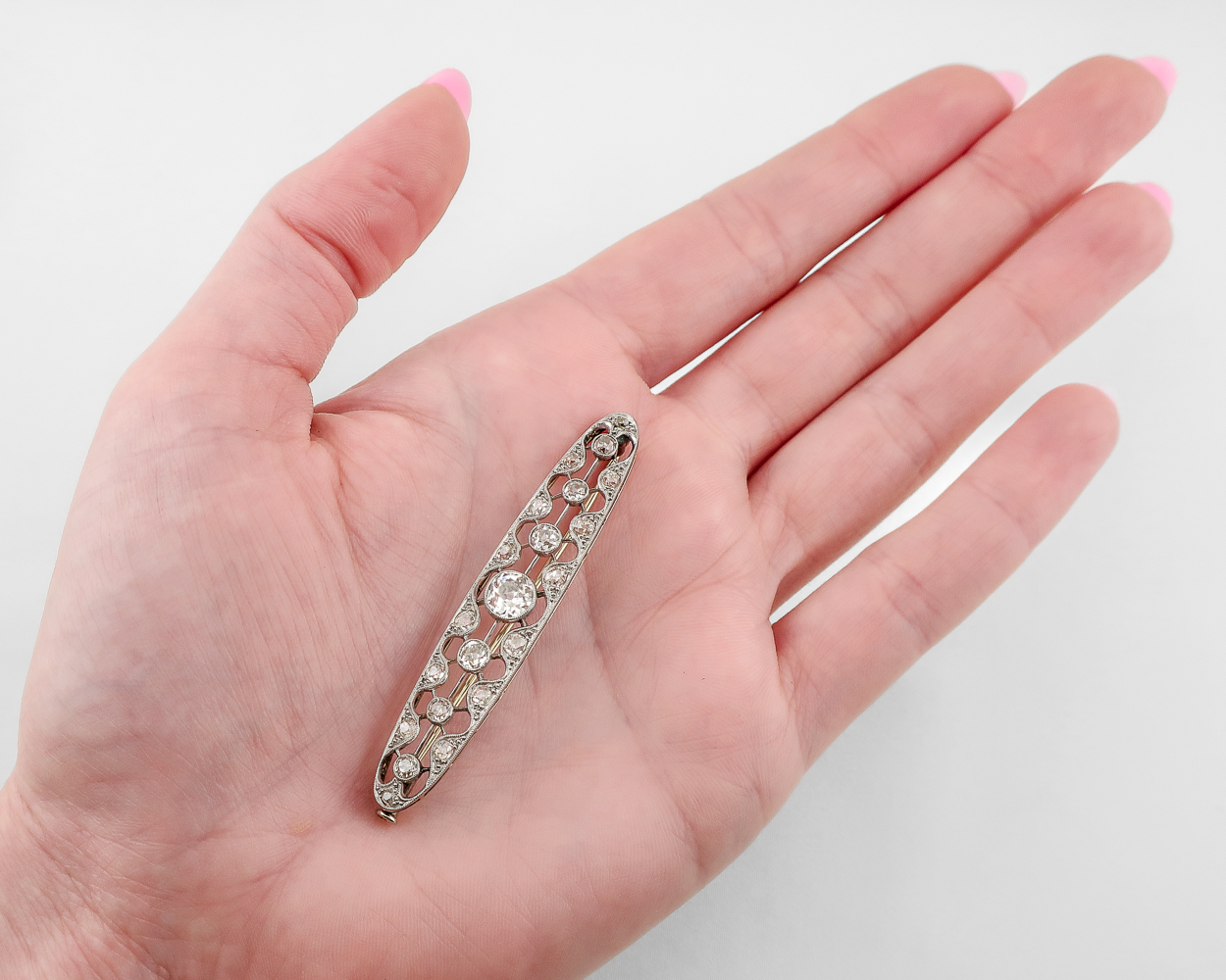 Edwardian French Diamond Brooch