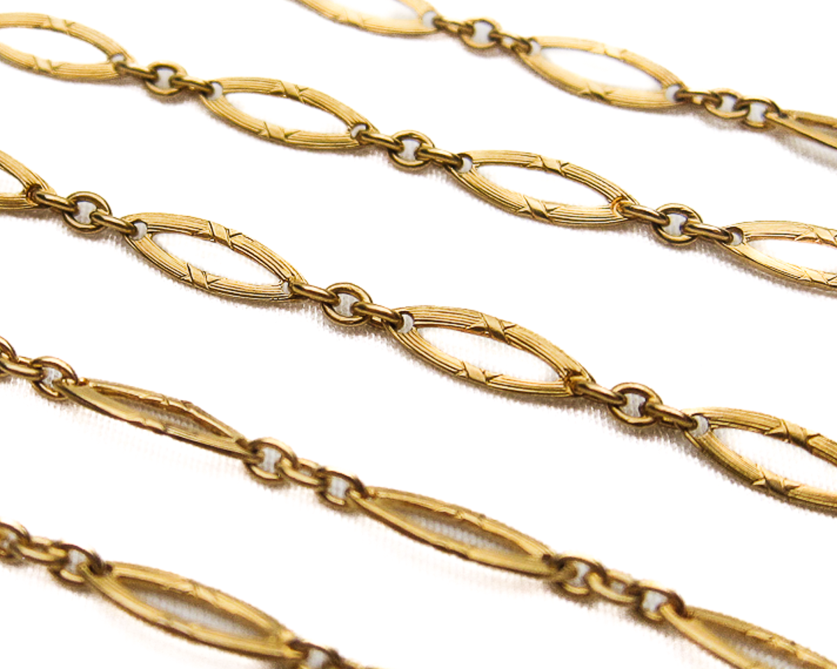 Victorian 18KT Gold French Chain | Ornate French Gold Chain — Isadoras ...