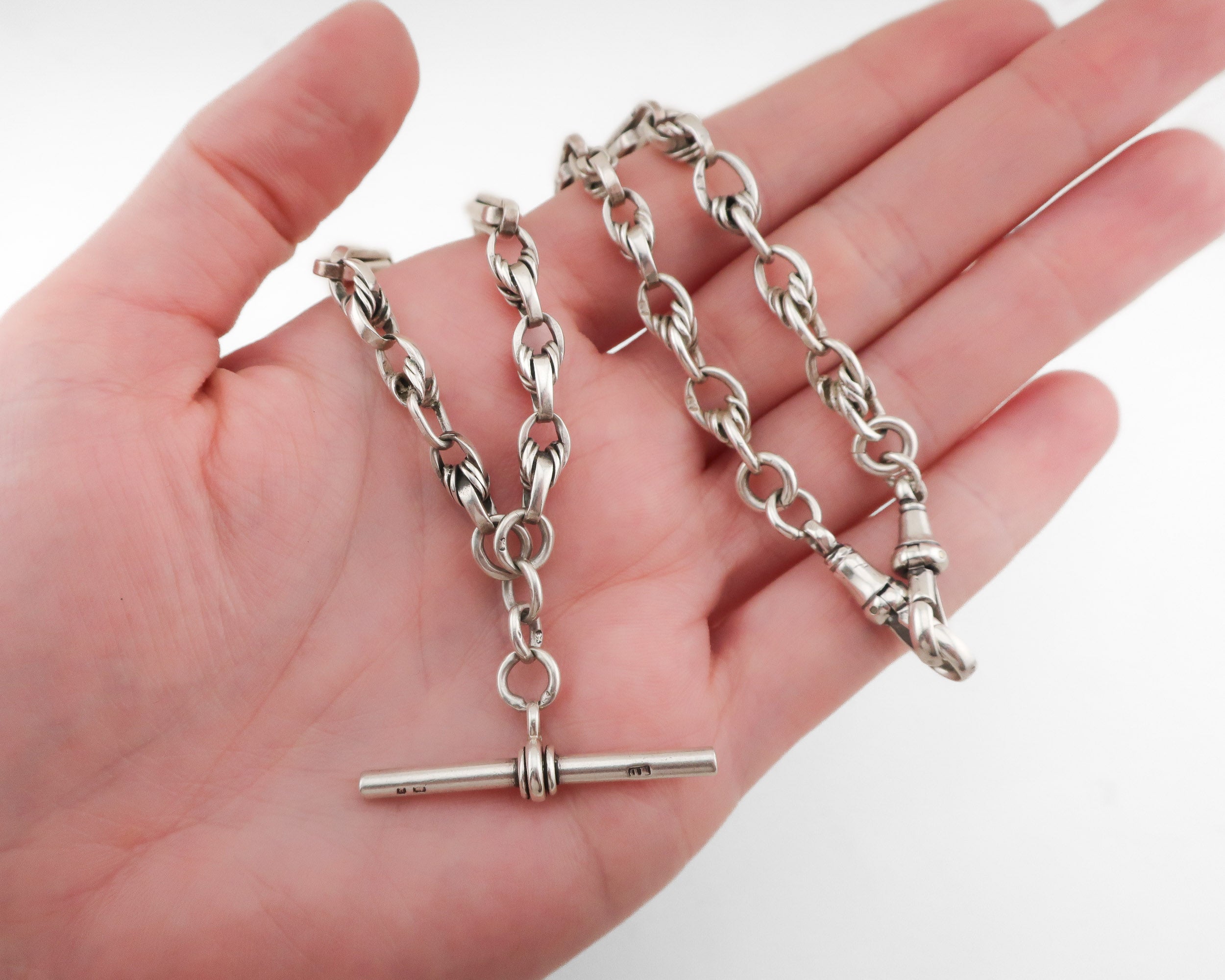 Victorian Sterling Silver Watch Chain