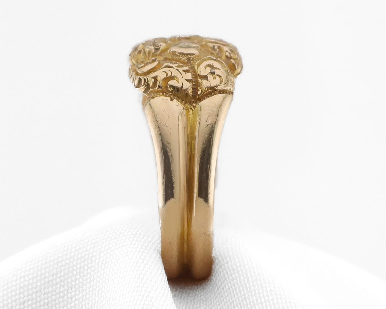 Victorian Keeper Ring with Heart Motif