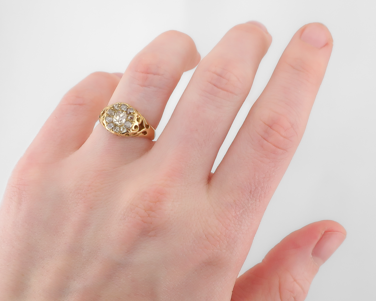 Art Deco Diamond Cluster Ring