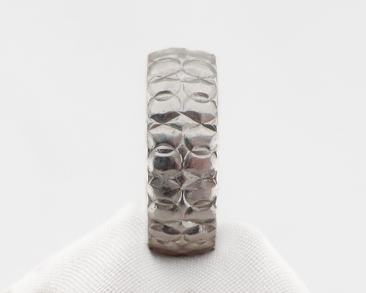 1970s Platinum Engraved Band