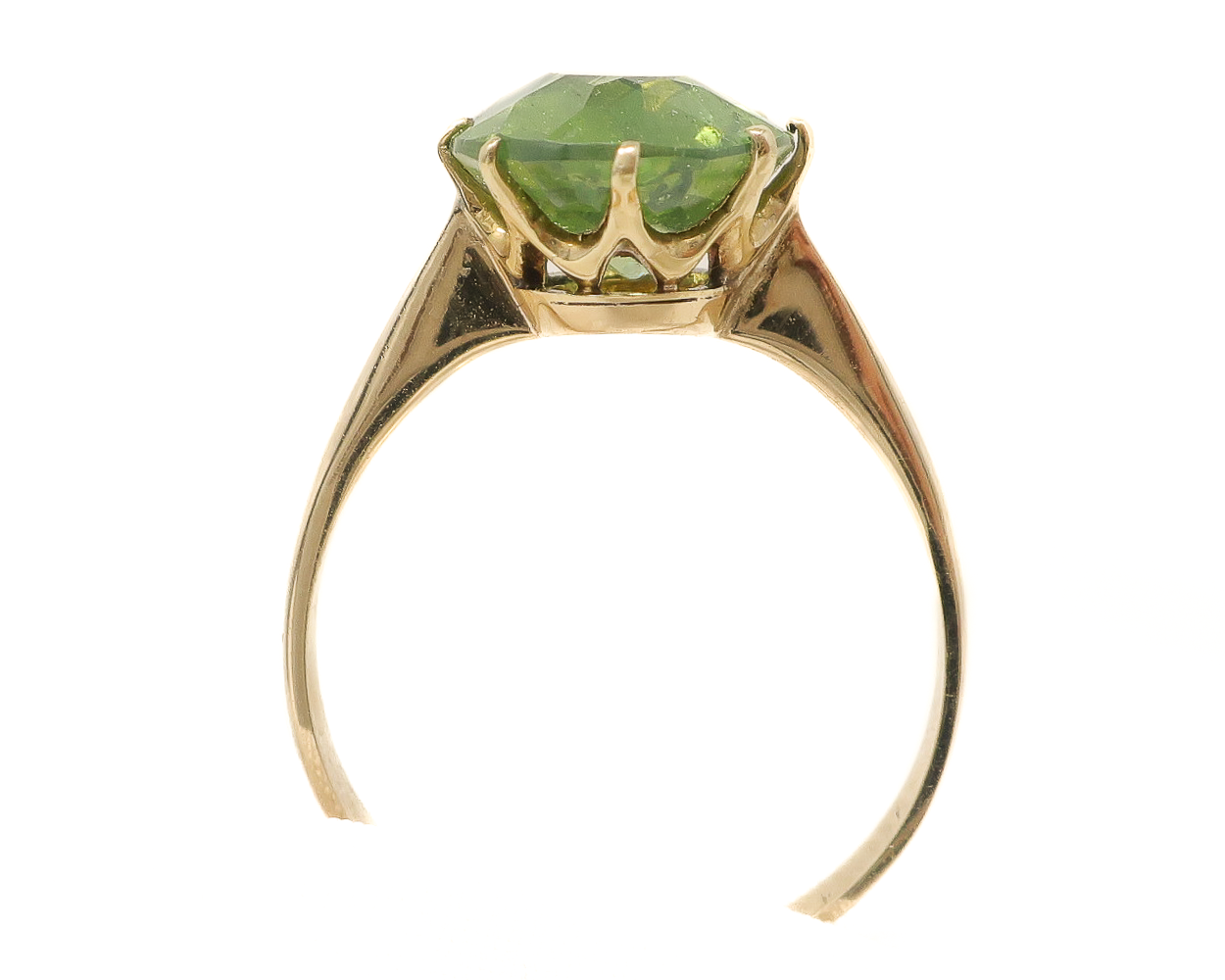 Midcentury Green Zircon Ring