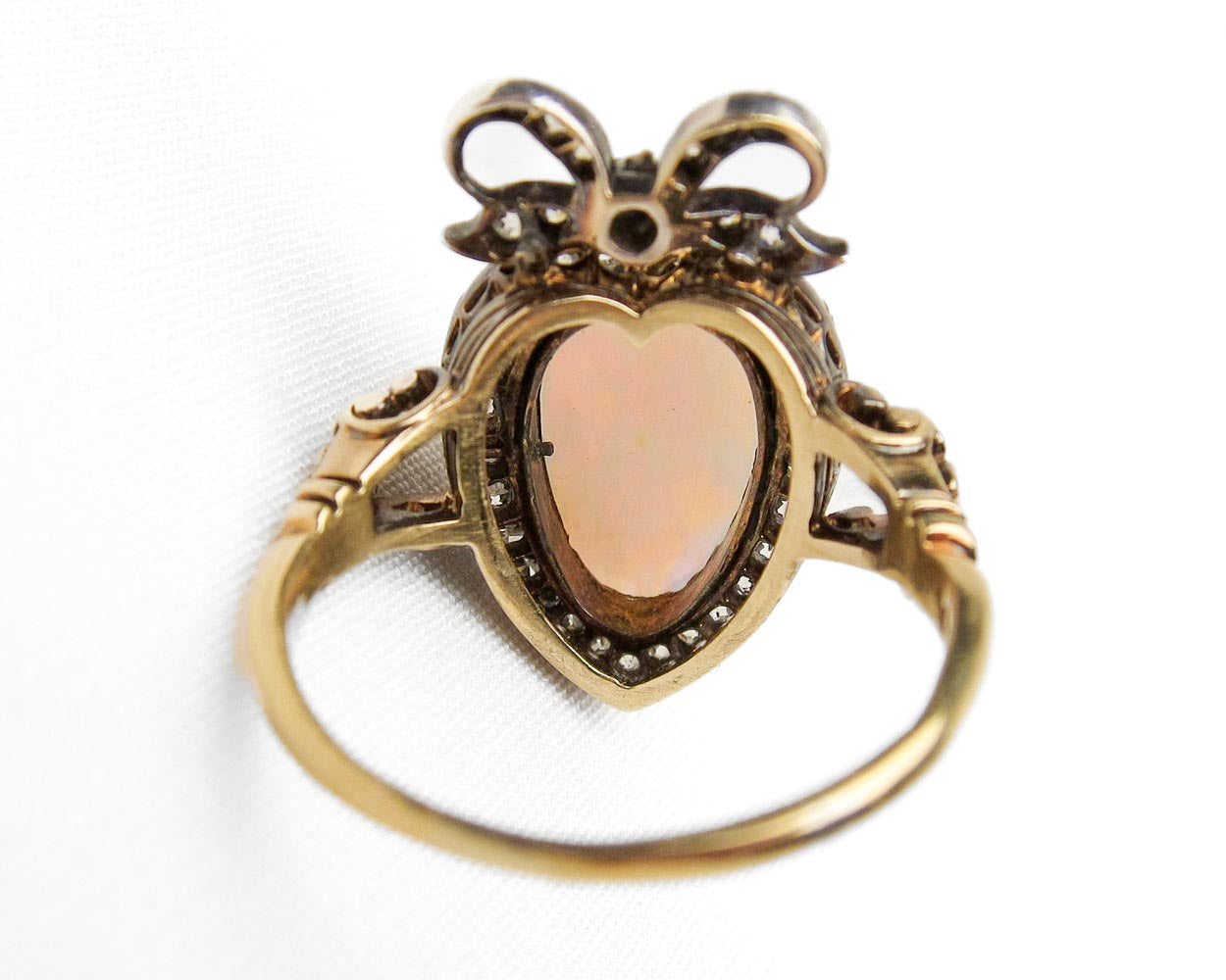 Victorian Opal & Diamond Bow Ring