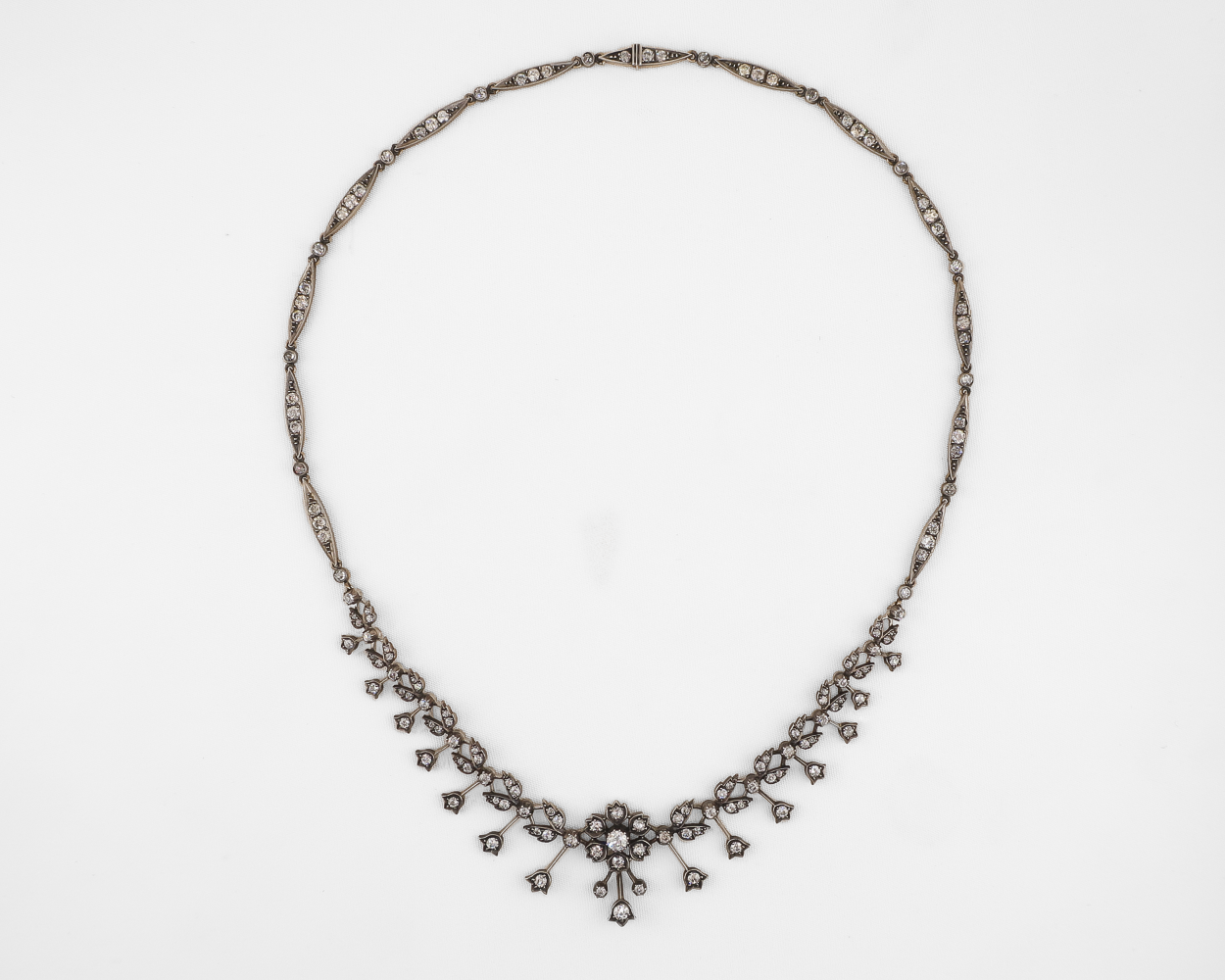 Victorian Diamond Floral Necklace