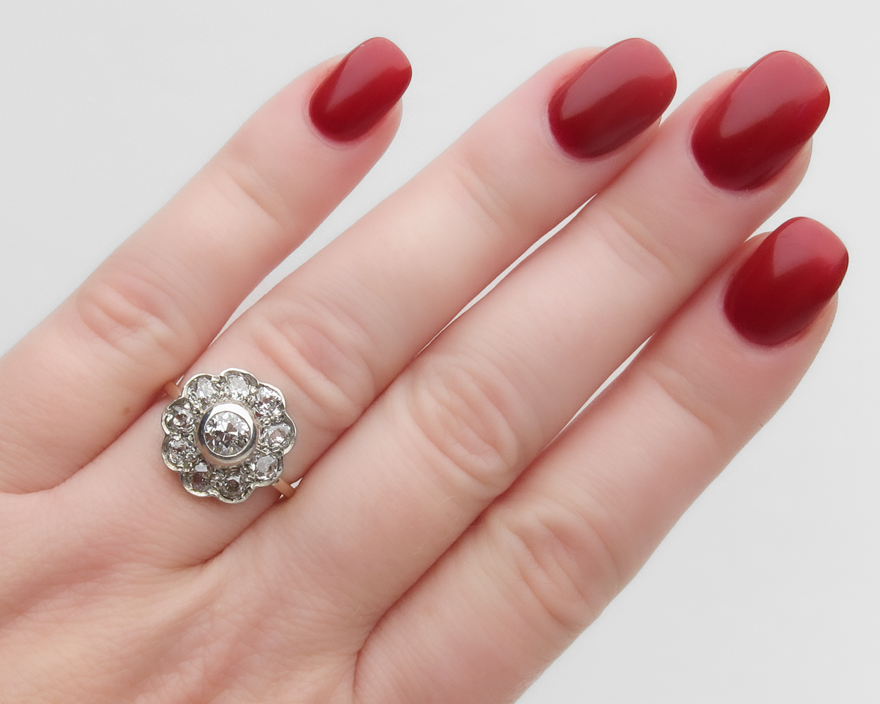 Victorian Diamond Cluster Ring