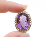 Victorian Amethyst & Pearl Halo Pendant