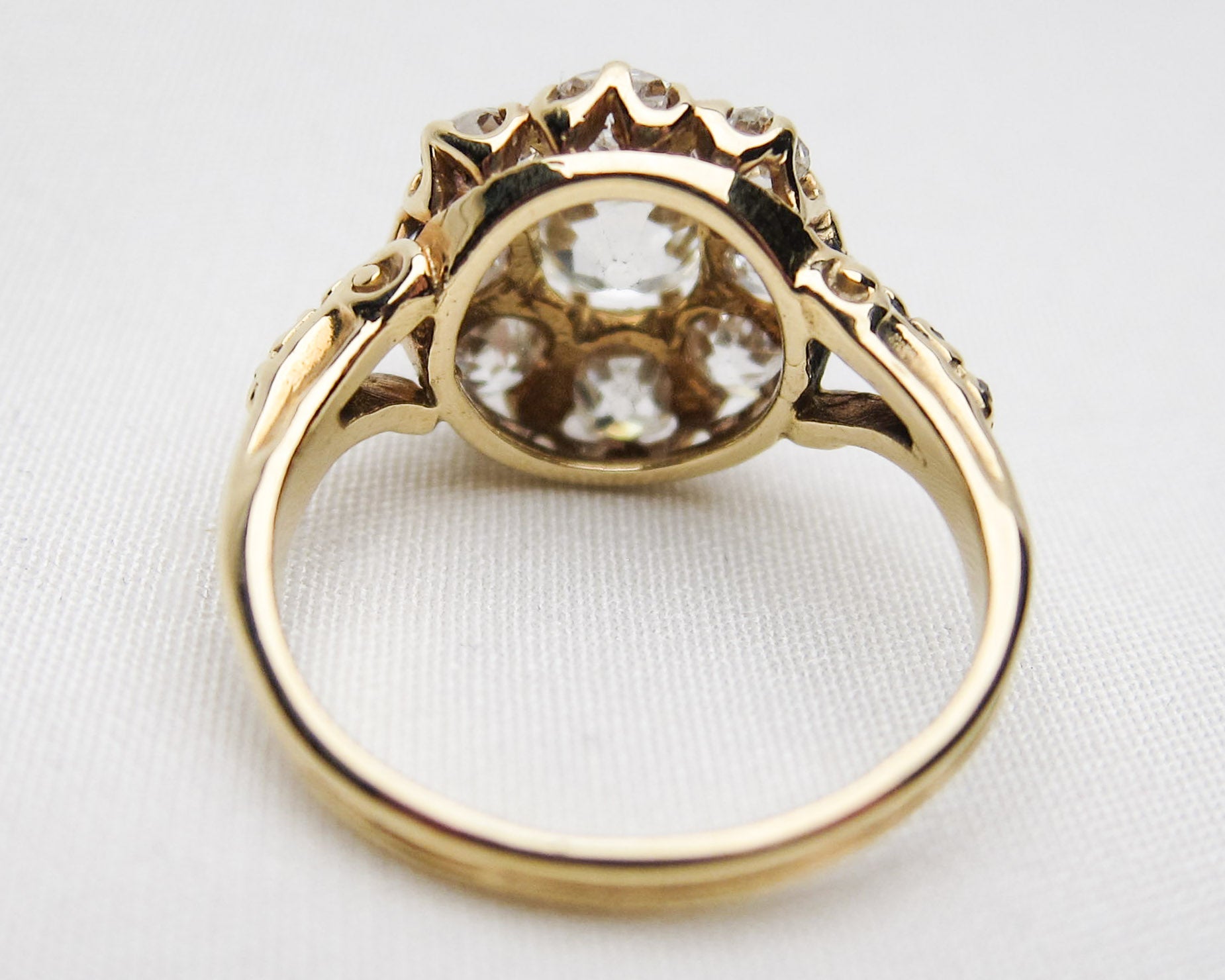 2.52-Carat Victorian Diamond Cluster Ring