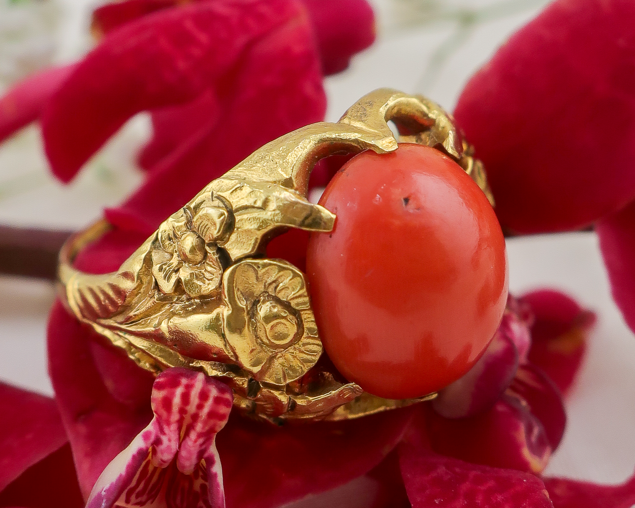 Early-Victorian Coral Ring