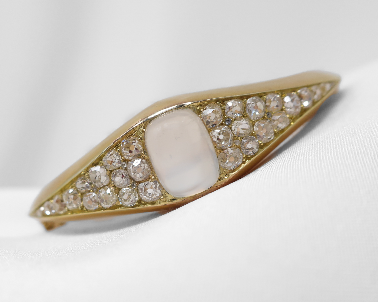 Victorian Moonstone & Diamond Bangle