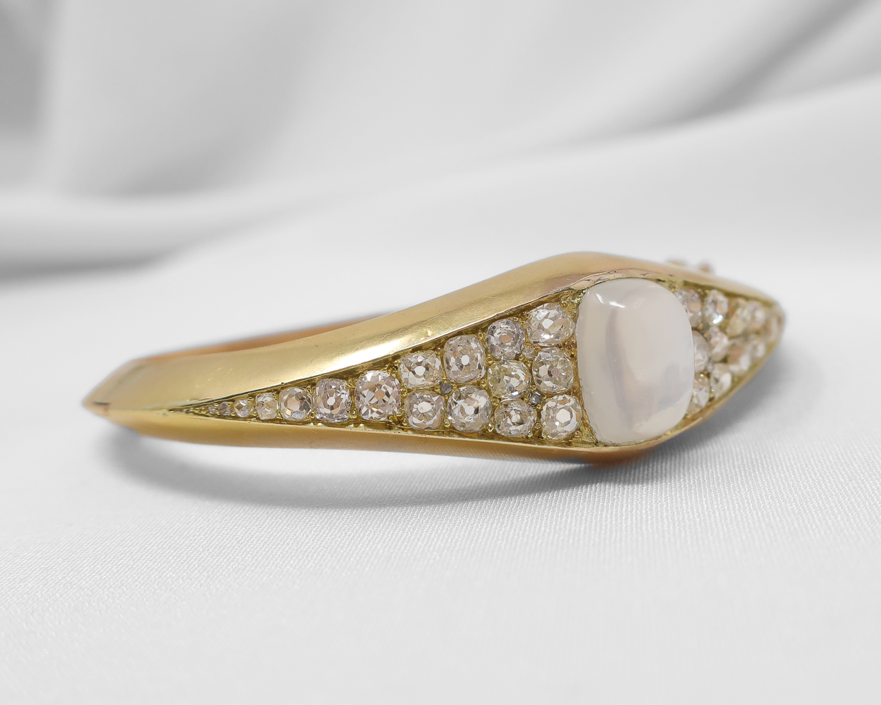 Victorian Moonstone & Diamond Bangle