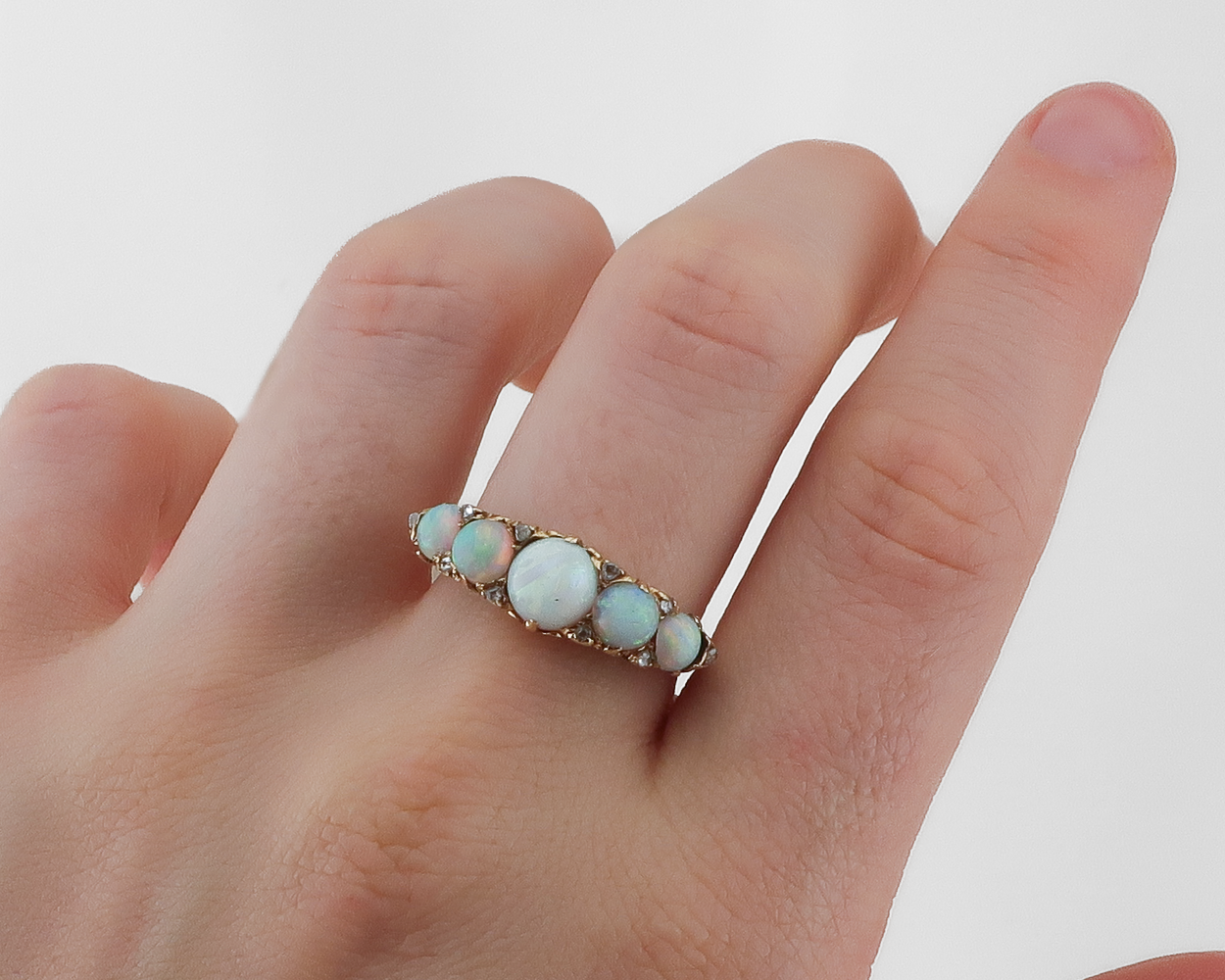 Victorian Opal & Diamond Ring