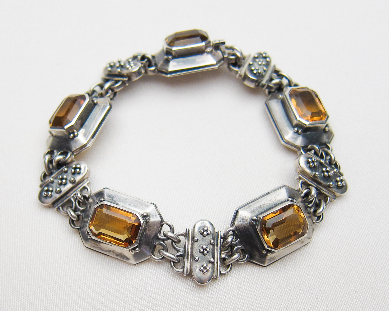 Art Nouveau German Citrine Bracelet