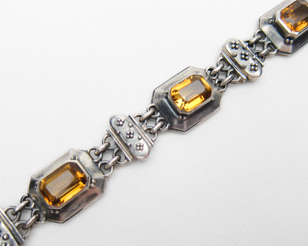 Art Nouveau German Citrine Bracelet