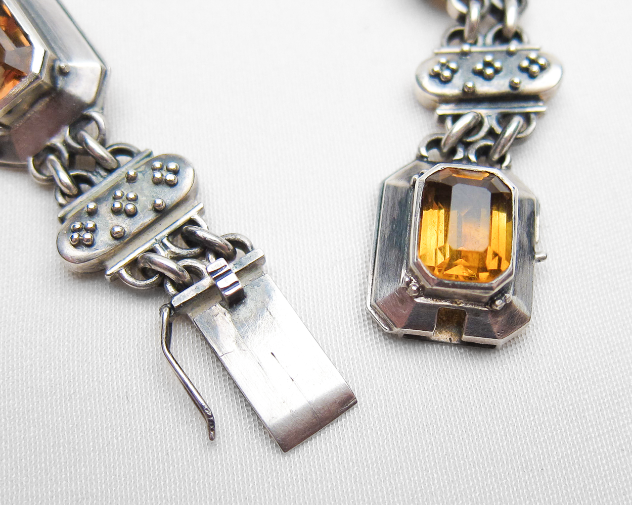 Art Nouveau German Citrine Bracelet