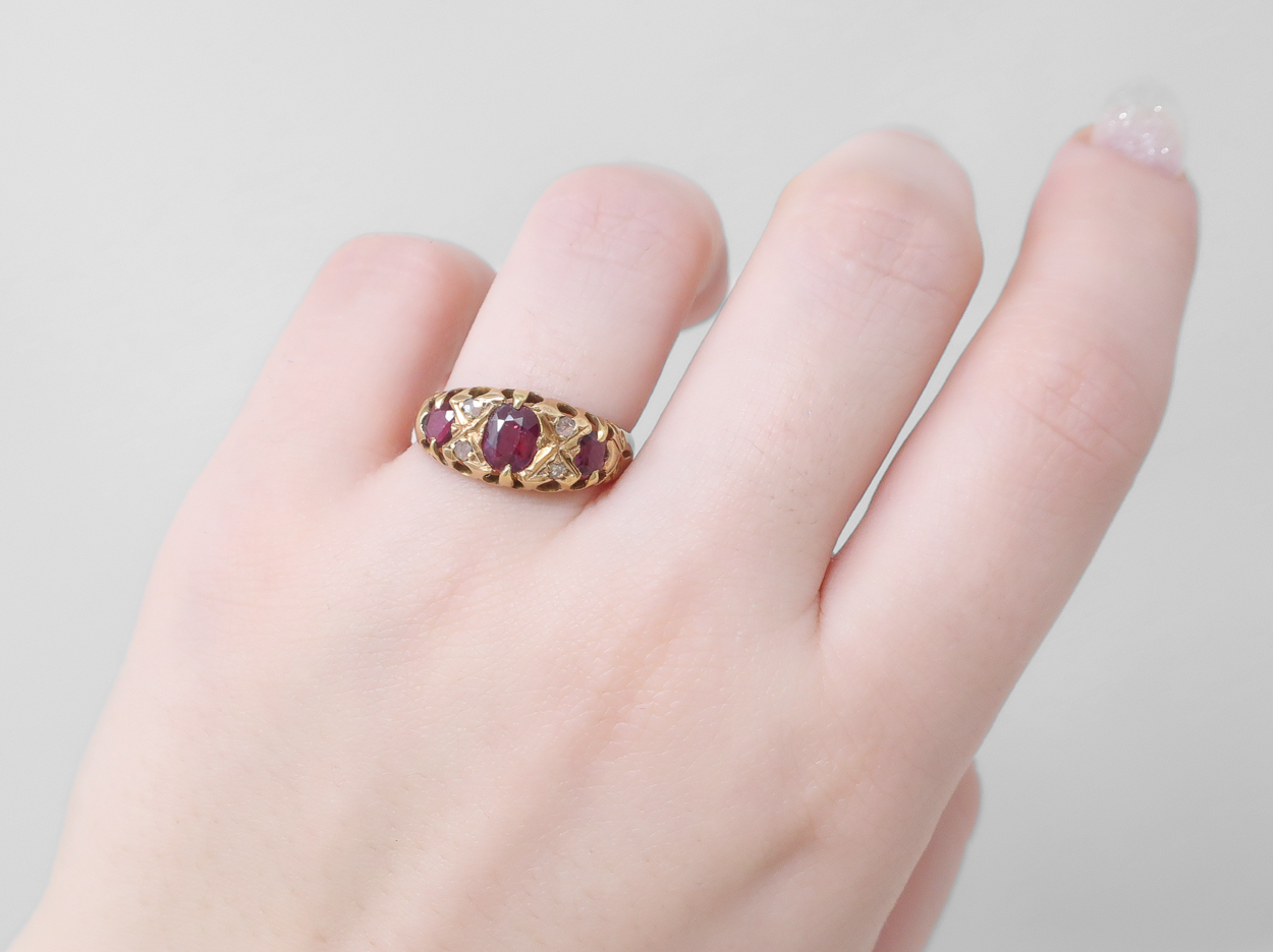 Edwardian Ruby & Diamond Ring