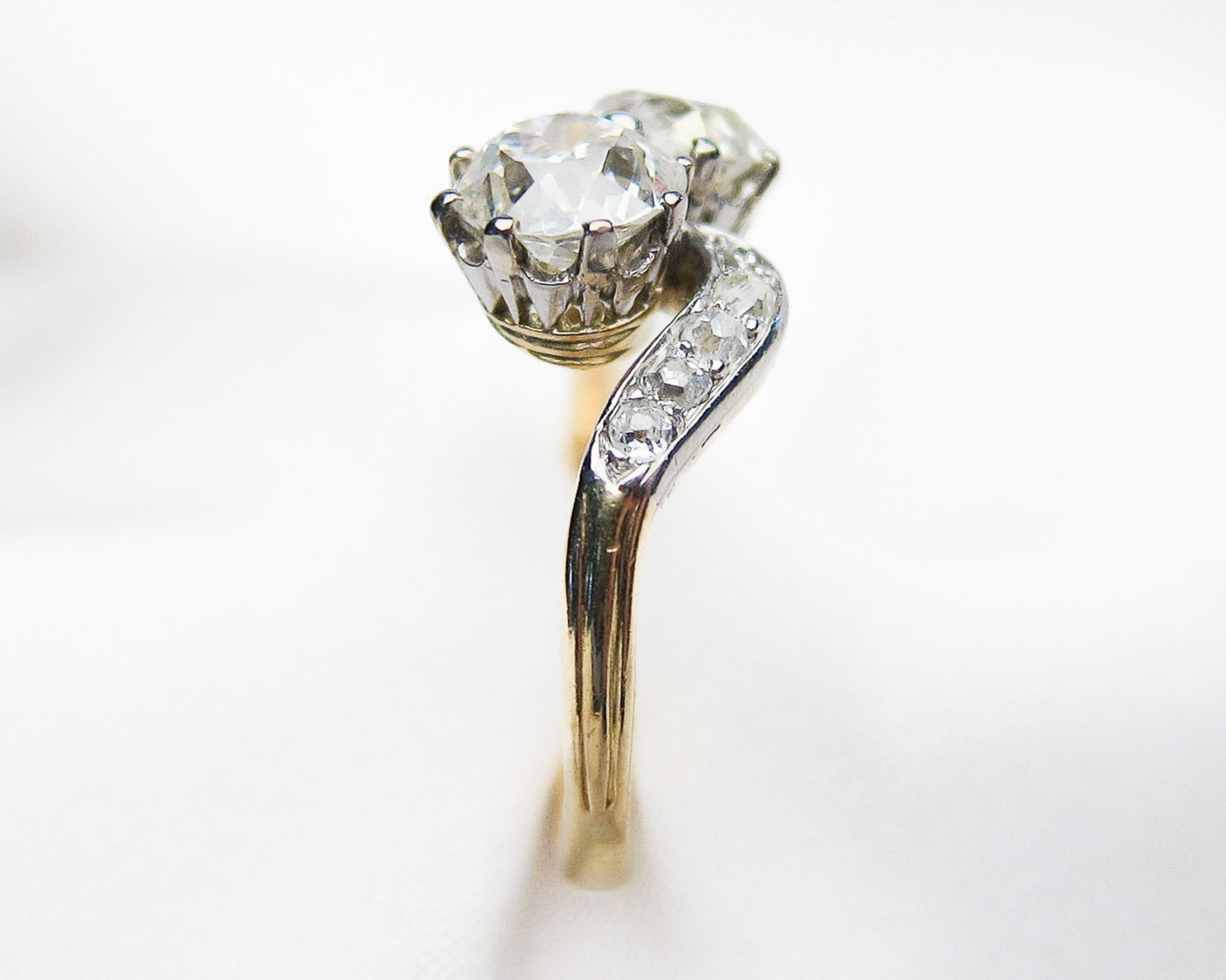 Circa 1910 Edwardian Toi et Moi Diamond Ring